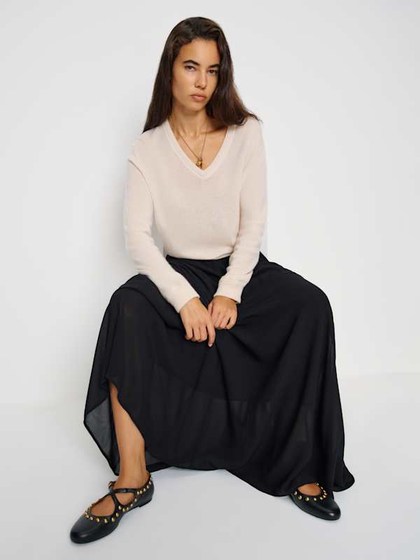 Salome Ballet Flat - Black Leather